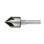 GENERAL 195-5/8 Rose Pattern Countersink, 5/8 in Dia Body, 1/4 in Dia Shank, 5 Flutes, HSS