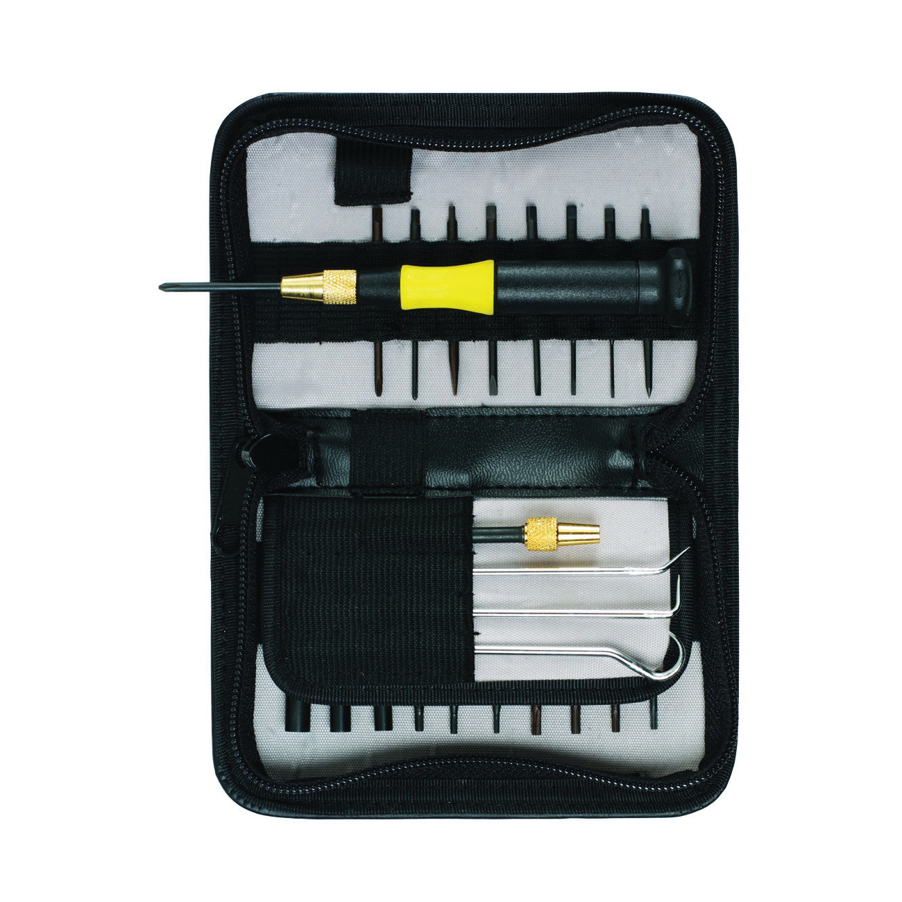GENERAL 63528 600 Precision Screwdriver and Probe Set, Zippered Pocket Sized Fabric Case Tool Storage, 28 Pieces