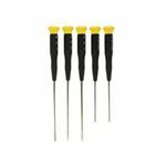 GENERAL 700 Precision Screwdriver Set, 5 Pieces, 8650 Alloy Steel Shank/Plastic Handle, Polished Chrome
