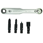 GENERAL 8071 Professional Ratchet Offset Screwdriver Set, 6 Pieces, Steel