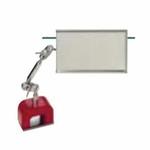 GENERAL MB560 Flat Inspection Mirror With Magnetic Base, 3-1/2 x 2 in Mirror, Oblong