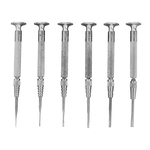 GENERAL SPC600 Jeweler's Screwdriver Set, 6 Pieces, Steel, Black Oxide/Nickel Plated