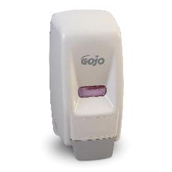 GOJO 9034-12 800 Bag-in-Box Lotion Push Button Soap Dispenser, 800 mL Capacity, 5-1/2 in OAL, Wall Mount, Plastic