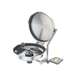 Guardian G1814BC Eyewash With Stainless Steel Bowl and Cover, Wall Mounting, Push Handle Operation, Specifications Met: ANSI Z358.1-2014