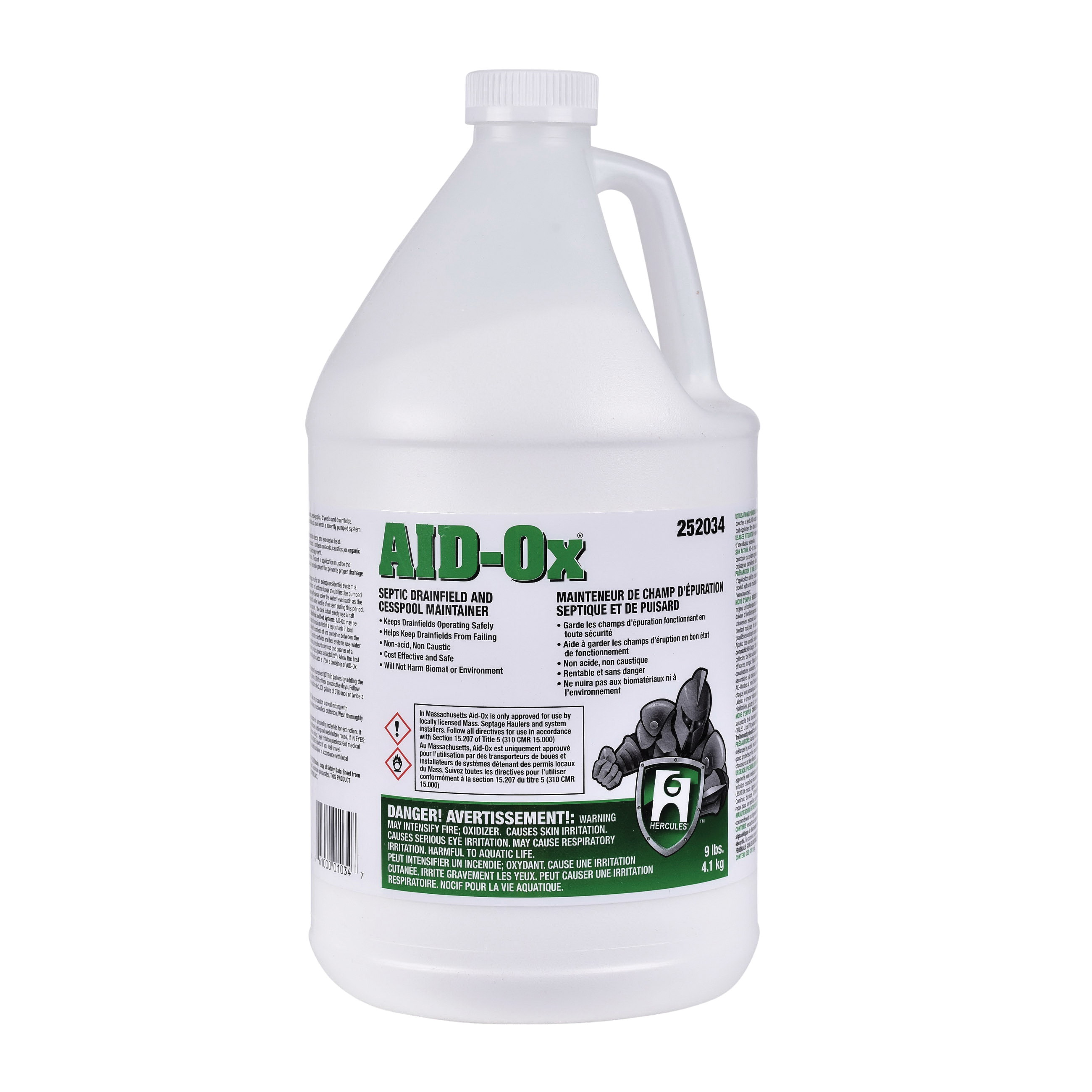 Hercules Aid-Ox 252034 Restorer and Cleaner, 9 lb, Odorless Odor/Scent, White, Powder Form