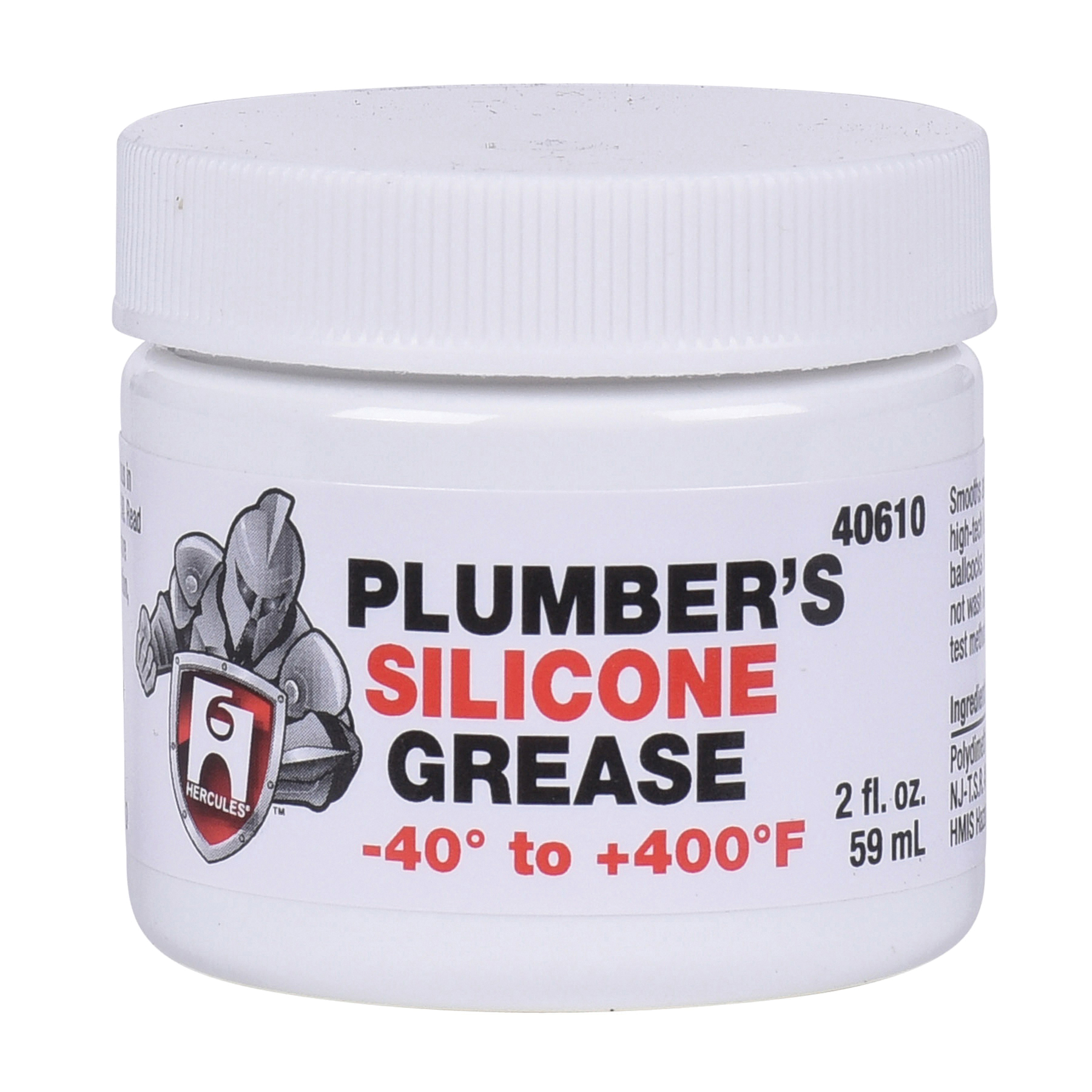 Hercules 40610 Silicone Grease, 2 oz, Gel Form, White