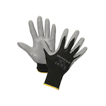 Honeywell Safety Pure Fit 380-L General Purpose Gloves, L, Nitrile/Polyurethane Palm, Nylon, Black/Gray, Knit Wrist Cuff, Nitrile/Polyurethane Coating, Resists: Abrasion, Cut and Puncture, Nylon Lining