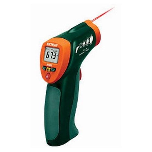 Extech IR400 Compact Mini Infrared Thermometer With Laser Pointer, -4 to 630 deg F, -20 to 332 deg C, +/-2% Reading + 4 deg F/2 deg C Accuracy, 8:1 Focus Spot, 0.95