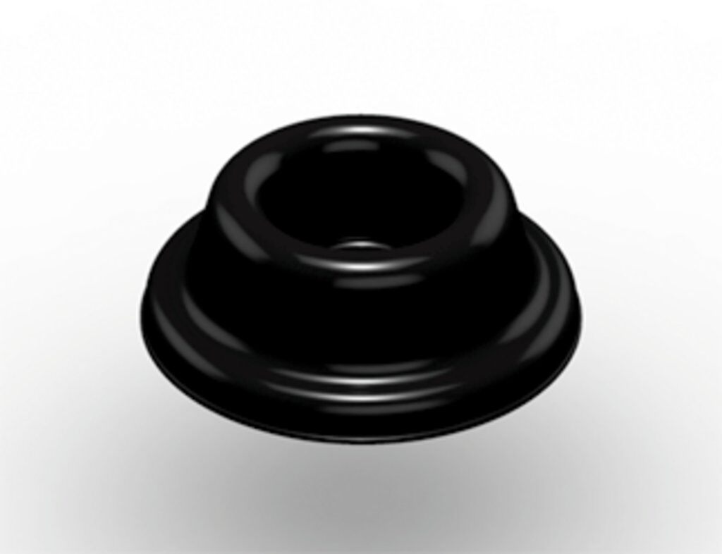 Bumpon Bumpon SJ5533 Self-Adhesive Protective Bumper, Cylindrical Concave Top Shape, Black, Polyurethane Foam/Rubber, 1.88 in W