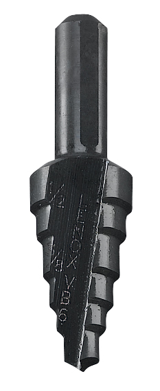 LENOX TOOLS Vari-Bit 30886VB6 Step Drill Bit, 3/8 in Dia Min Hole, 1/2 in Dia Max Hole, 1 Steps, HSS, 1 Hole Sizes, 3/8 in Shank
