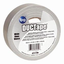 ipg 91409 AC20COLORS Utility-Grade Duct Tape, 54.8 m L x 48 mm W, 9 mil THK, Rubber Resin Adhesive, Polyethylene Coated Cloth Backing, White