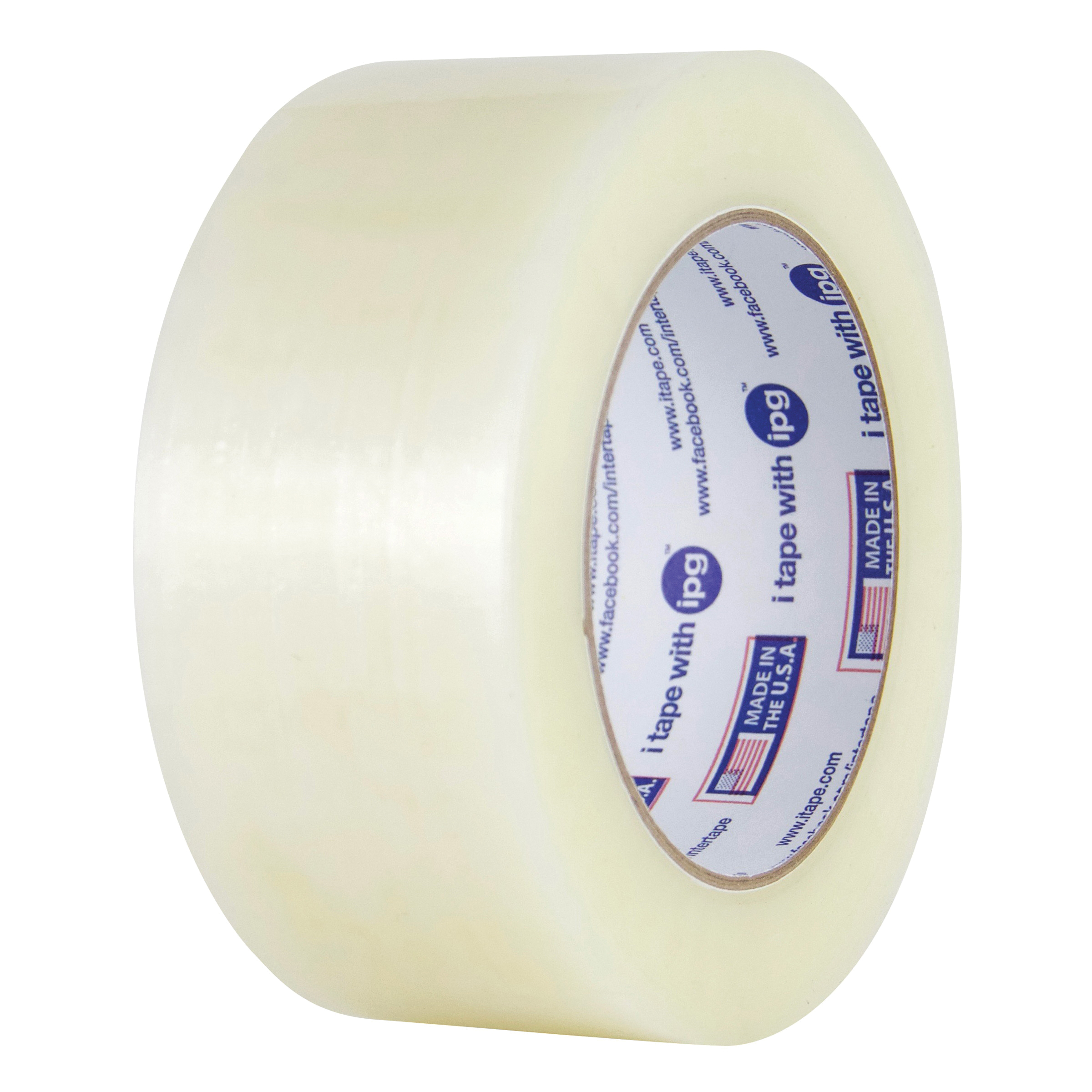Intertape CORRU-GRIP F4166 8100 Hand Length Medium-Grade Carton Sealing Tape, 100 m L x 72 mm W, 2.2 mil THK, Hot Melt Synthetic Rubber Resin Adhesive, Biaxially Oriented Polypropylene Film Backing, Clear