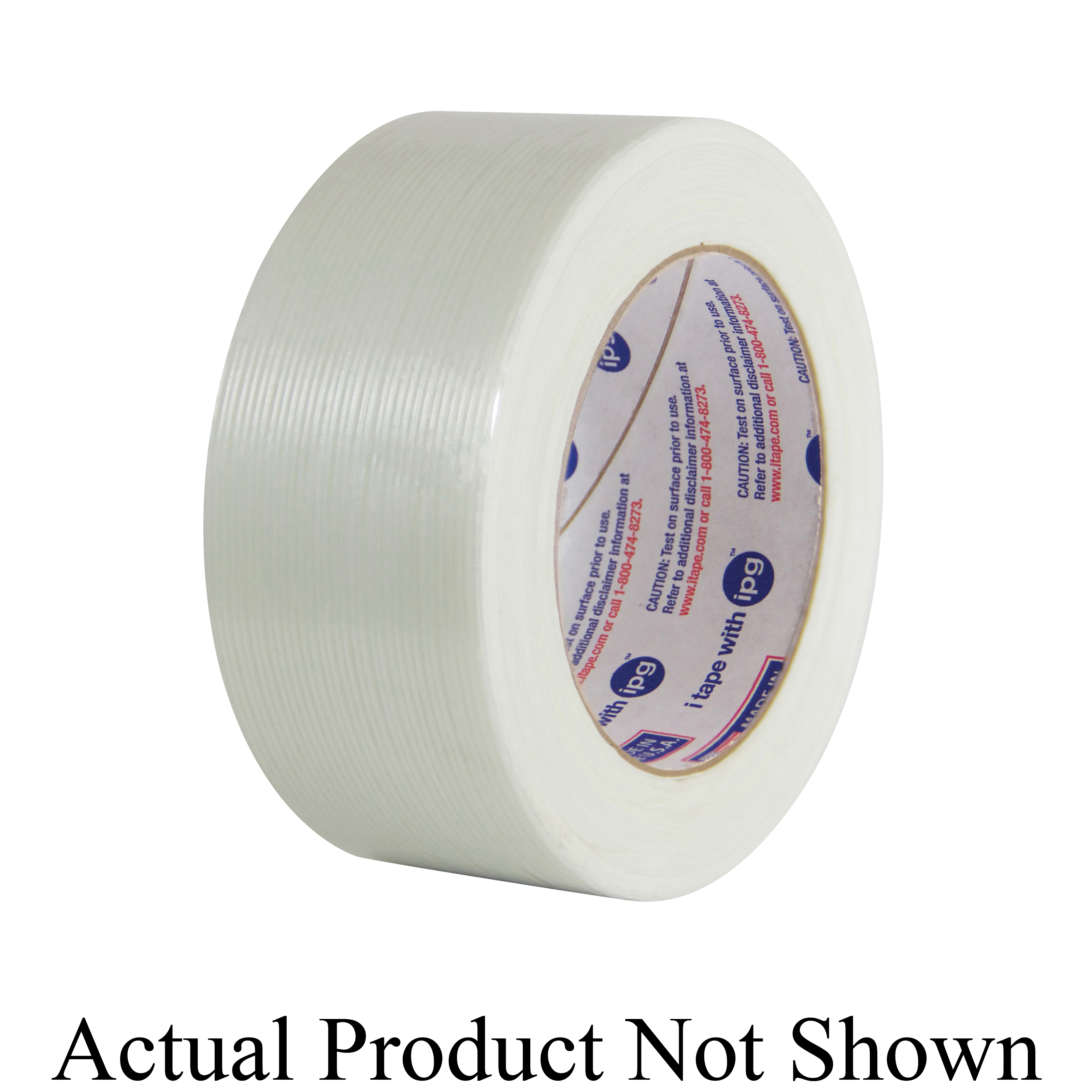 Intertape RG300.38 Utility-Grade Filament Tape, 54.8 m L x 9 mm W, 4 mil THK, Synthetic Rubber Resin Adhesive, Biaxially Oriented Polypropylene Film Backing, Natural