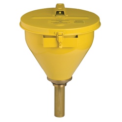 Justrite 08227 Drum Funnel, Galvanized, For Use With 2 in Drum Bung and Flammables, 3/4 in NPT, 2.6 gal, Steel