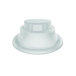 Justrite 12877 Closed Carboy Cap Adapter, 4.7 in Dia x 120 mm Mouth, Polypropylene, White