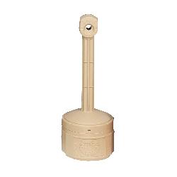 Justrite 26806B Personal Smoker's Cease-Fire Medium Duty Cigarette Butt Receptacle, 1 gal Capacity, 30 in H, Polyethylene, Adobe Beige