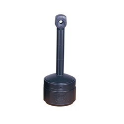 Justrite 26806D Personal Smoker's Cease-Fire Medium Duty Cigarette Butt Receptacle, 1 gal Capacity, 30 in H, Polyethylene, Deco Black