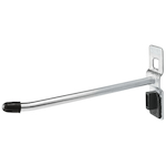 Kennedy 99824 Angled End Single Toolboard Hook With 10 deg End, Bright Zinc, For Use With VTC Series Toolboards, 20 lb Capacity, 1/4 in Dia, 3/4 in H Bend, 3/8 in Hole, 1-1/2 in Hole Spacing, Steel, Silver