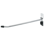 Kennedy 99825 Angled End Single Toolboard Hook With 10 deg End, Bright Zinc, For Use With VTC Series Toolboards, 20 lb Capacity, 1/4 in Dia, 3/4 in H Bend, 3/8 in Hole, 1-1/2 in Hole Spacing, Steel, Silver