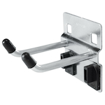 Kennedy 99828 Double Vertical End Toolboard Hook With 50 deg End, Bright Zinc, For Use With VTC Series Toolboards, 40 lb Capacity, 1-3/8 in Dia, 1-1/4 in W Inside, 5/8 in H Bend, 3/8 in Hole, 1-1/2 in Hole Spacing, Steel, Silver