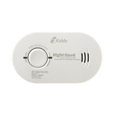 Kidde Nighthawk 21007268 Carbon Monoxide Alarm, Electrochemical Sensor, Battery, 85 dB at 10 ft
