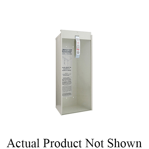 Kidde 468041 9700 Compact Fire Extinguisher Cabinet, 5 lb, 18 in H x 6 in W x 6 in D, Galvanized Steel, White, Surface Mount