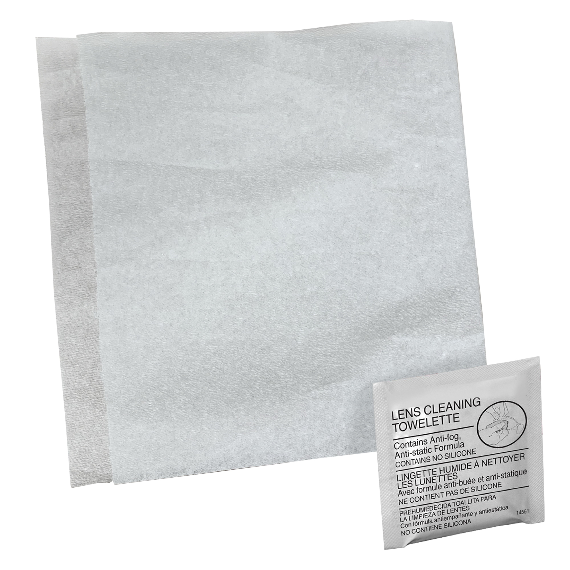 KleenGuard 14551 Pre-Moistened Lens Cleaning Towelette, 100 Tissue, Corrugated, For Use With Eyewear Lens