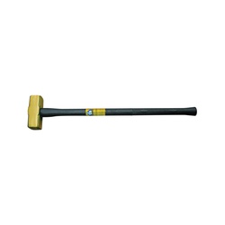 Klein 7HBRFRH04 Sledge Hammer, 16 in OAL, 4 lb Brass Head, Fiberglass Handle