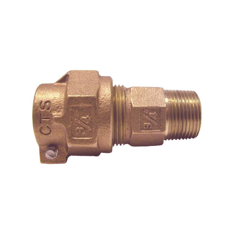 LEGEND 313-204NL T-4300NL Pack Joint Coupling, 3/4 in Nominal, Pack Joint (CTS) x MNPT End Style, Bronze, Import