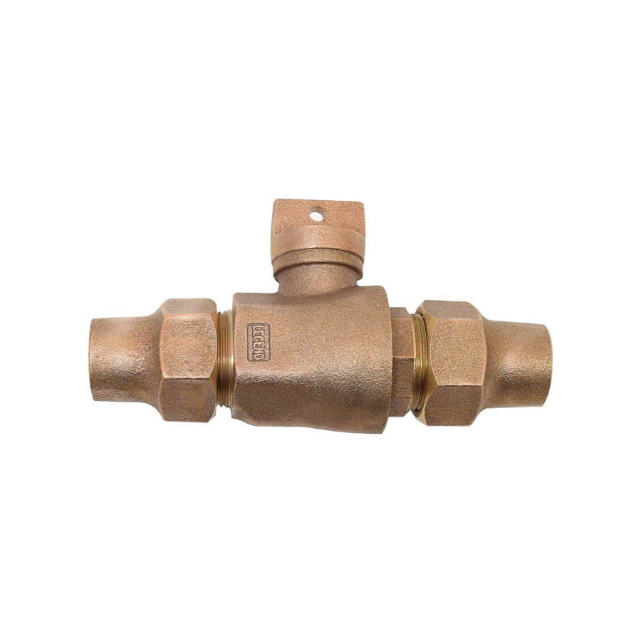 LEGEND 314-104NL T-5201NL Curb Stop, 3/4 in Nominal, Flare End Style, Bronze, Import