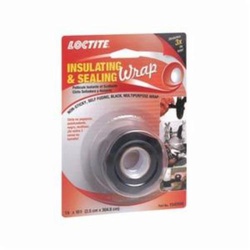 Loctite 1540599 SI 5075 1-Part High Temperature Insulating and Sealing Wrap, 10 ft L x 1 in W, 0.5 mm THK, Silicon, Black, Domestic