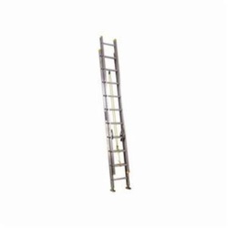 Louisville AE3220 AE3200 Multi-Section Extension Ladder, 20 ft OAL, 250 lb Load, 12 in Adjustable Increments, Aluminum, Type I