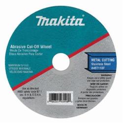 Makita 724117-A-25 Super Thin Cut-Off Wheel, 6 in Dia x 1/16 in THK, 7/8 in Center Hole, 46 Grit, Aluminum Oxide Abrasive