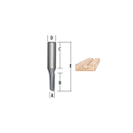 Makita 733001-0A Router Bit, 1/4 in Dia Cutting, 2 in OAL, 1 in D Cutting, 1/4 in Dia Shank, Silicon Carbide