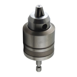 Makita 763198-1 Keyless Drill Chuck, 1/16 to 3/8 in Capacity, 1/4 in Integral Hex Shank Mounting, Plain Bearing