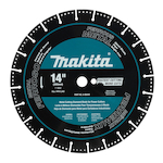 Makita A-96229 Segmented Diamond Blade, 14 in Dia Blade, 1 in Arbor/Shank
