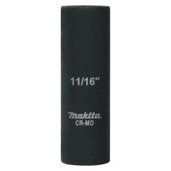 Makita A-96285 Deep Well Impact Socket, 1/2 in Square Drive, 11/16 in, 6 Points