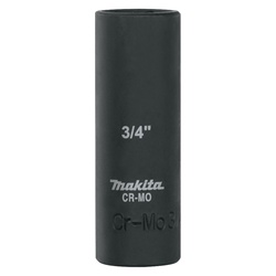 Makita A-96291 Deep Well Impact Socket, 1/2 in Square Drive, 3/4 in, 6 Points