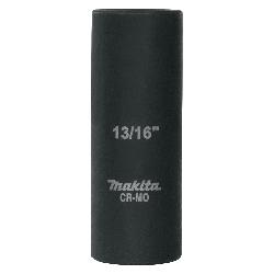 Makita A-96300 Deep Well Impact Socket, 1/2 in Square Drive, 13/16 in, 6 Points