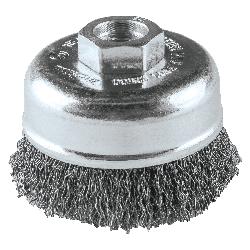 Makita A-98398 Wire Angle Grinder Cup Brush, 3 in Dia Brush, 5/8-11 Arbor Hole, 0.014 in Dia Filament/Wire, Crimped, Carbon Steel Fill