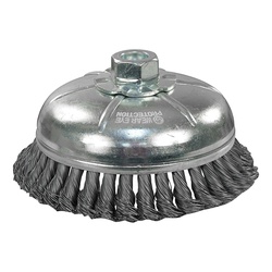 Makita A-98479 Wire Angle Grinder Cup Brush, 6 in Dia Brush, 5/8-11 Arbor Hole, 0.02 in Dia Filament/Wire, Knotted, Steel Fill