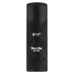 Makita A-99574 Deep Well Impact Socket, 3/8 in Square Drive, 9/16 in, 6 Points