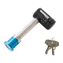Master Lock 1480DAT Barbell Keyed Different Trailer Receiver Lock, 5/8 in Dia Hole, Stainless Steel, Natural