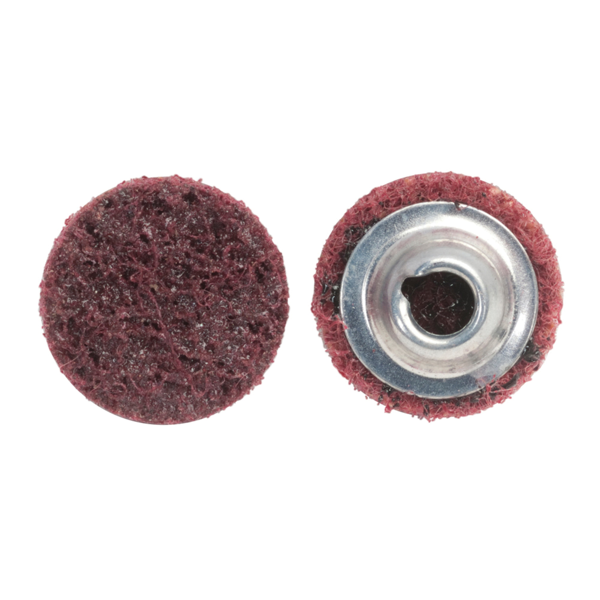 Merit 66254449282 Non-Woven Abrasive Quick-Change Disc, 1 in Dia, Medium Grade, Aluminum Oxide Abrasive, Type TS (Type II) Attachment