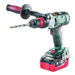 metabo 602357620 Ultra-M Brushless Cordless Hammer Drill/Driver Kit With Coolant Through, 1/16 to 1/2 in Keyless Chuck, 18 VDC, Lithium-Ion Battery