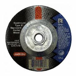 metabo 616307000 Original Grinding Long Life General Purpose Depressed Center Wheel, 4-1/2 in Dia x 1/4 in THK, 7/8 in Center Hole, A24R Grit, Aluminum Oxide Abrasive