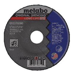 metabo 616319000 Original Grinding Long Life General Purpose Depressed Center Wheel, 6 in Dia x 1/4 in THK, 7/8 in Center Hole, A24R Grit, Aluminum Oxide Abrasive