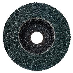 metabo Flexiamant 656425000 Contaminant-Free Standard Coated Abrasive Flap Disc, 4-1/2 in Dia, 7/8 in Center Hole, P120 Grit, Medium Grade, Zirconia Alumina Abrasive, Type 27/Flat Disc