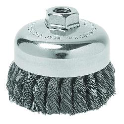 metabo 655210000 Wire Cup Brush, 6 in Dia Brush, 5/8-11 Arbor Hole, 0.023 in Dia Filament/Wire, Knot, Carbon Steel Fill