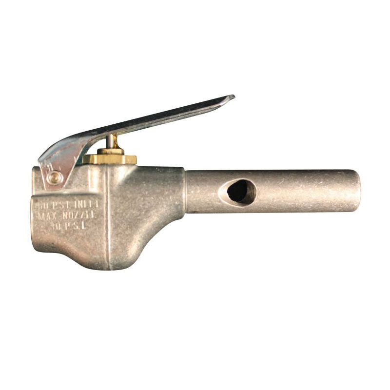 Milton 149 100 Super Volume Lever Style Blow Gun, Safety Tip, 150 psi Working, 4-5/8 in L Tube, 1/4 in NPT Inlet Thread, Zinc Alloy, Domestic